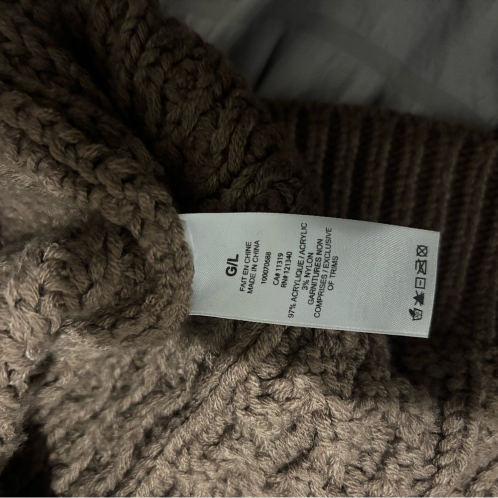 Dynamite Brown Cable Knit Sweater - Picture 4 of 4